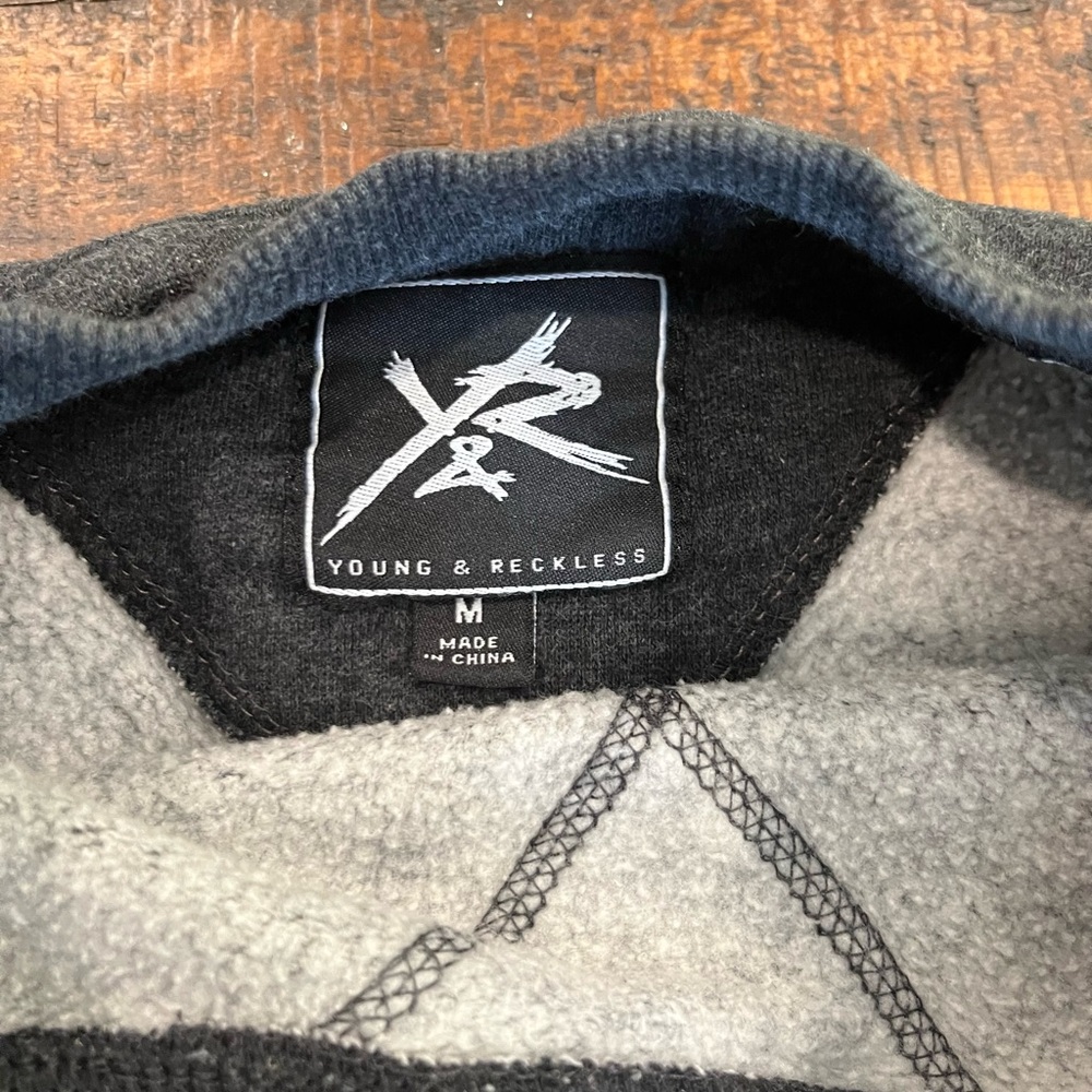 Young & Reckless Dark Gray Crewneck Sweater - Picture 4 of 5